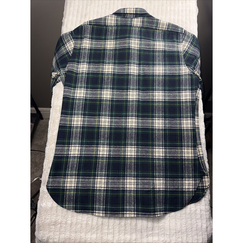 Pendleton VTG 100% Wool Board Shirt Long Sleeve Blue Green Large L Plaid Western - Picture 16 of 16